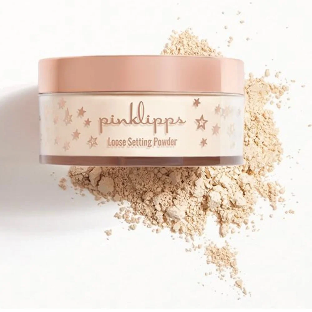 IPSY cotton Canvas makeup bag & Pinklipps Loose Setting powder